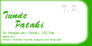 tunde pataki business card